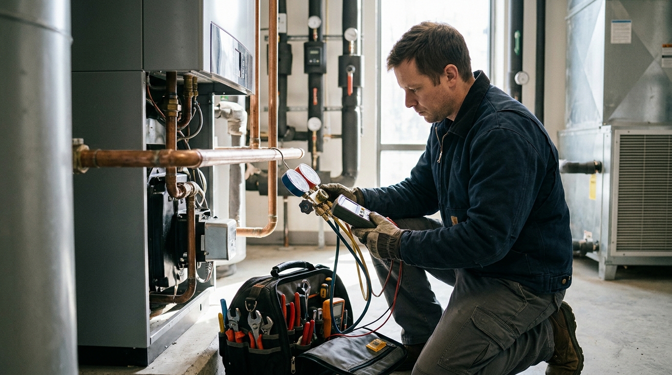 Featured image for "How to Become an HVAC Technician When You're Coming From an Office Job"