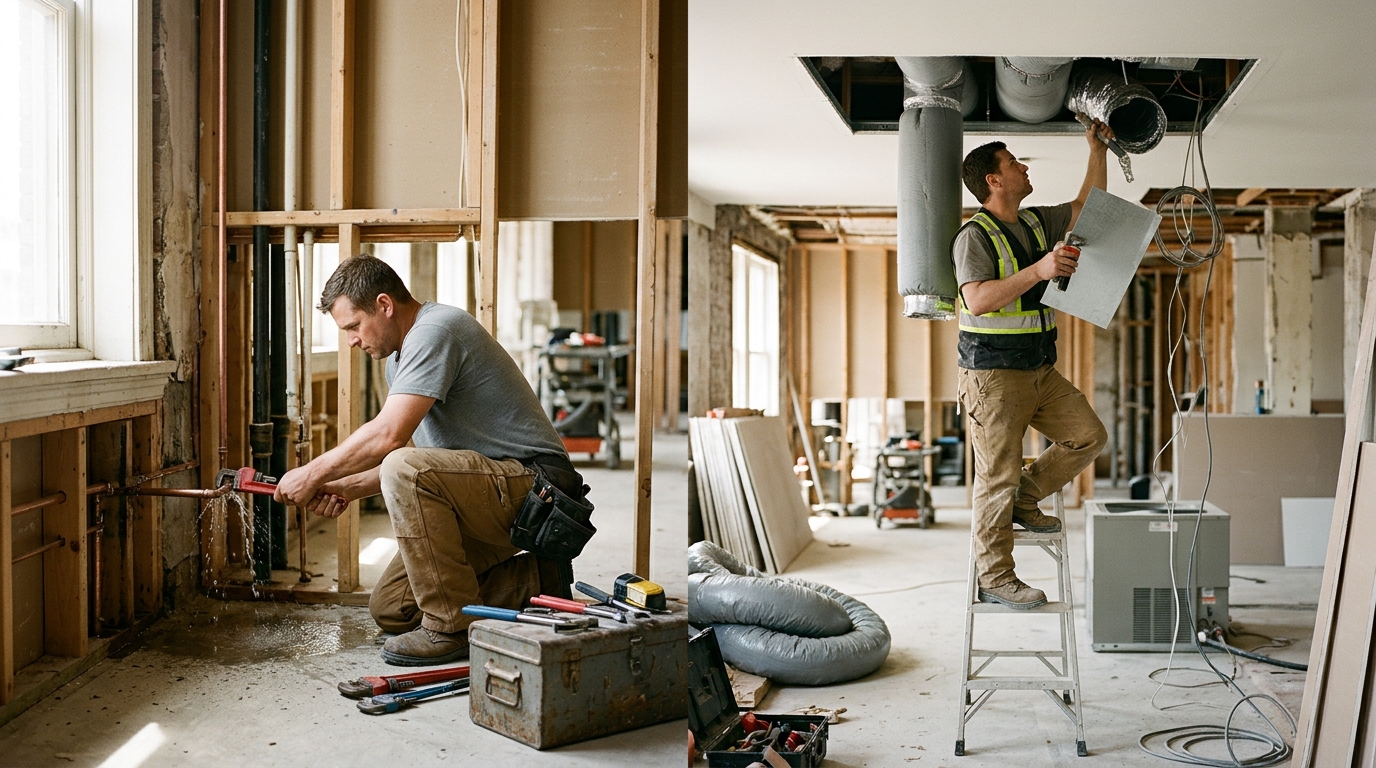 Featured image for "Plumber vs. HVAC Technician Salary: Full Pay Comparison"